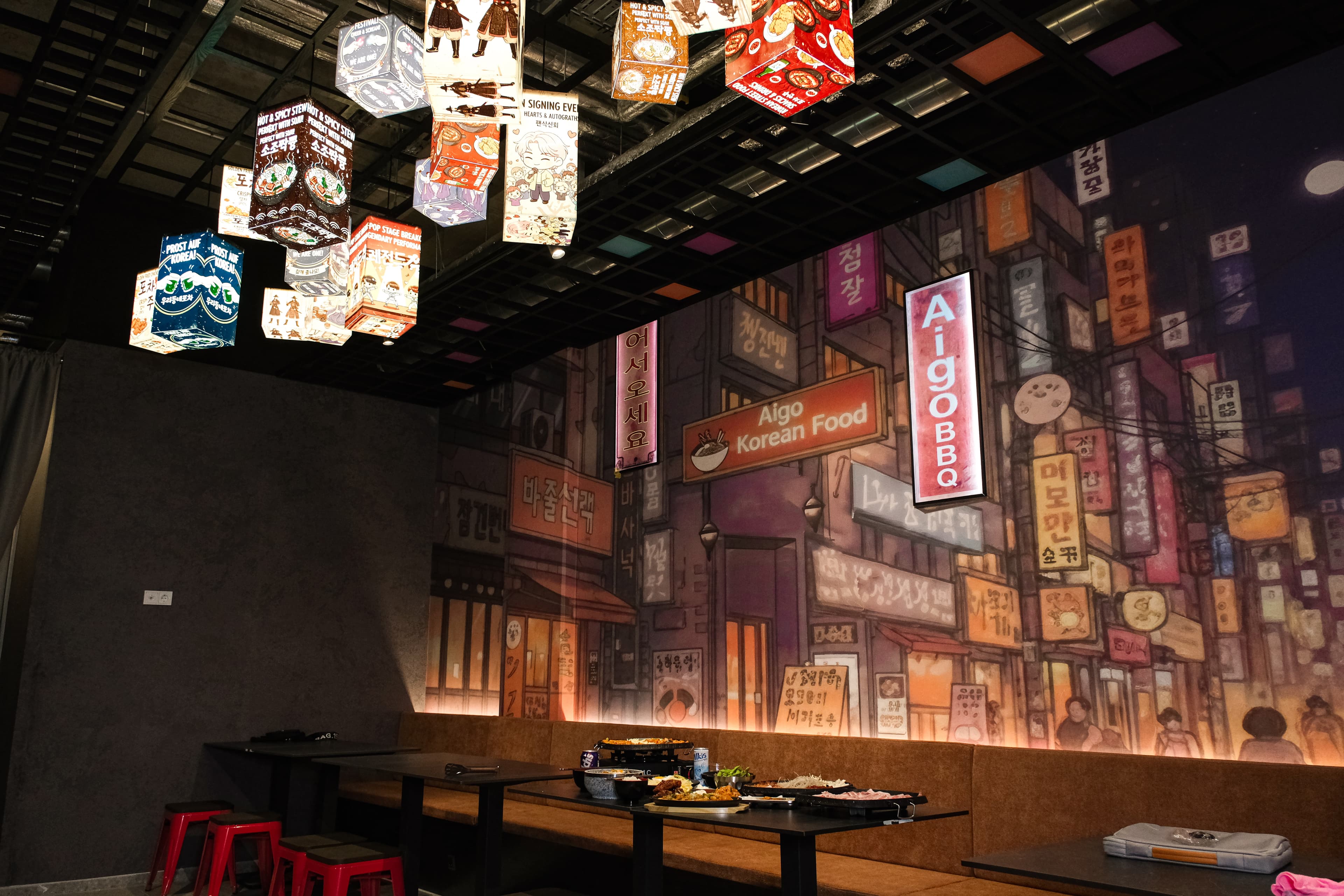 Aigo BBQ interior — Seoul wall